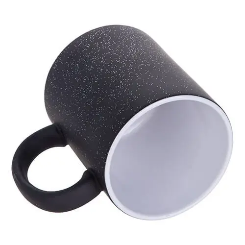 Mug magique coloré, mat avec paillettes