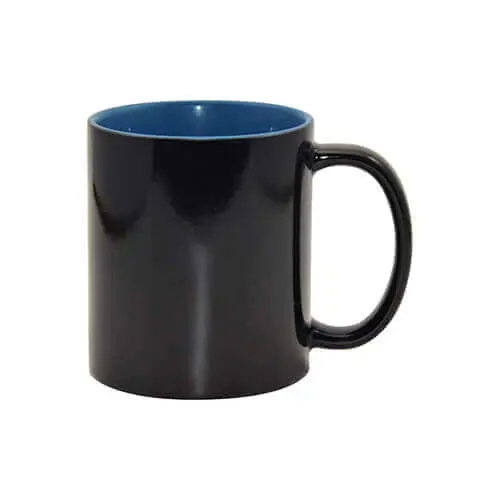 Mug magique noir avec intérieur de couleur